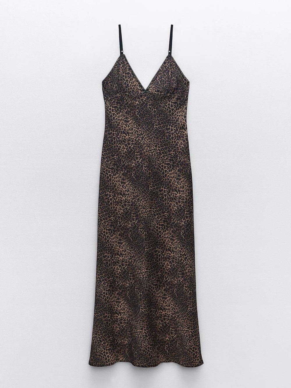 Zara Leopard Print Satin Slip Dress
